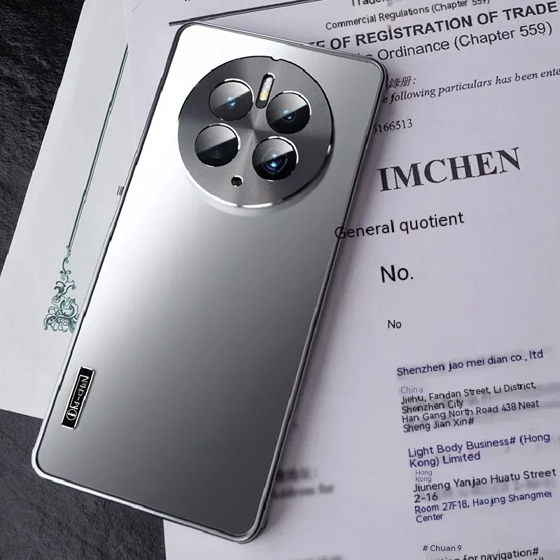 For HuaWei Mate 60 Pro Mate50 P60 Case Full Metal Aluminium Alloy Camera Protective Original Color Phone Ultrathin Back Cover