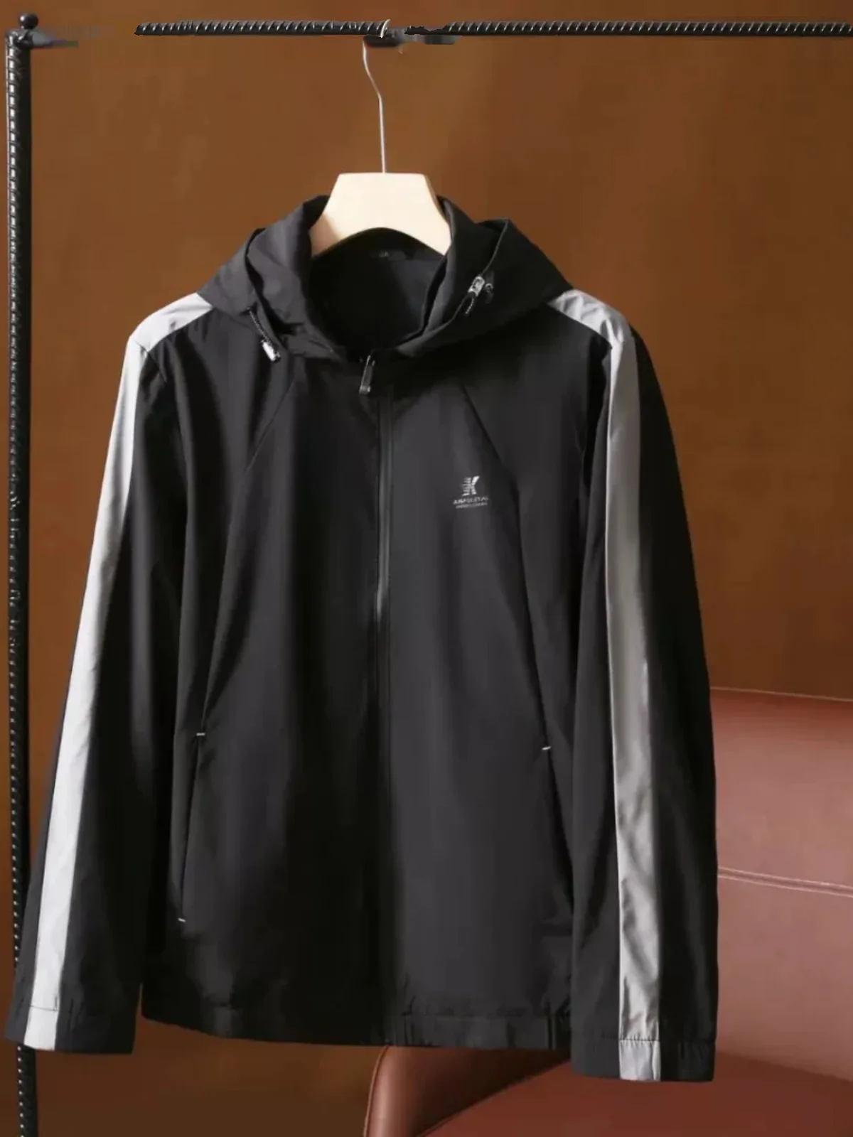 

Lightweight Removeable Cap Men's Spring Summer Outdoor Casual Windproof Waterproof Color Blo Jaet Coat Stand Fit Long ...