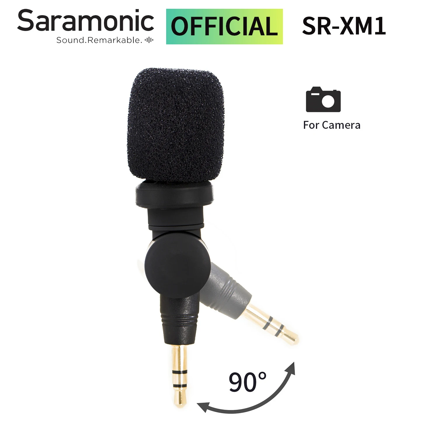 Saramonic SR-XM1 3.5mm TRS Plug and Play Microphone for DSLR Cameras Camcorders Audio Mixer Recorder Zoom Live Streaming Youtube