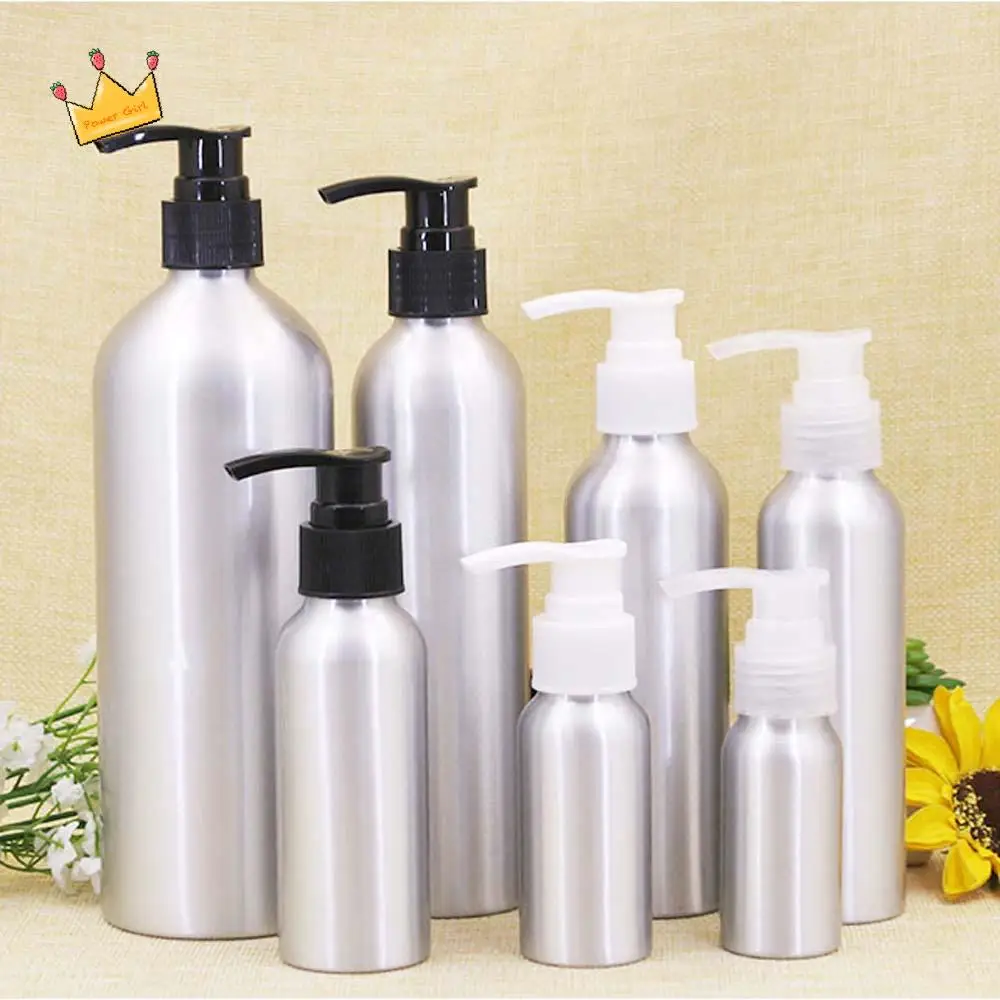 

Makeup Cosmetic Container Hand Pump Aluminum Bottle Hair Salon Pressing bottle Lotion Bottle Gel Bottle Refillable Bottles