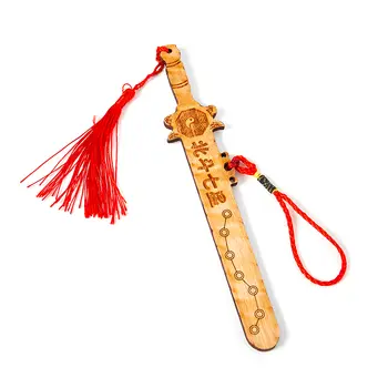 風水 太極拳 八卦図 桃の彫刻 木製剣 手工芸品 装飾 1個 8 best sales 桃の木 - №5