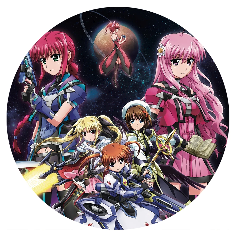 58mm Anime Magical Girl Lyrical Nanoha Takamachi Hayate Yagami Cosplay COSTUME Badge Pin SPTE Tinplate Brooch Prop Gilf﻿