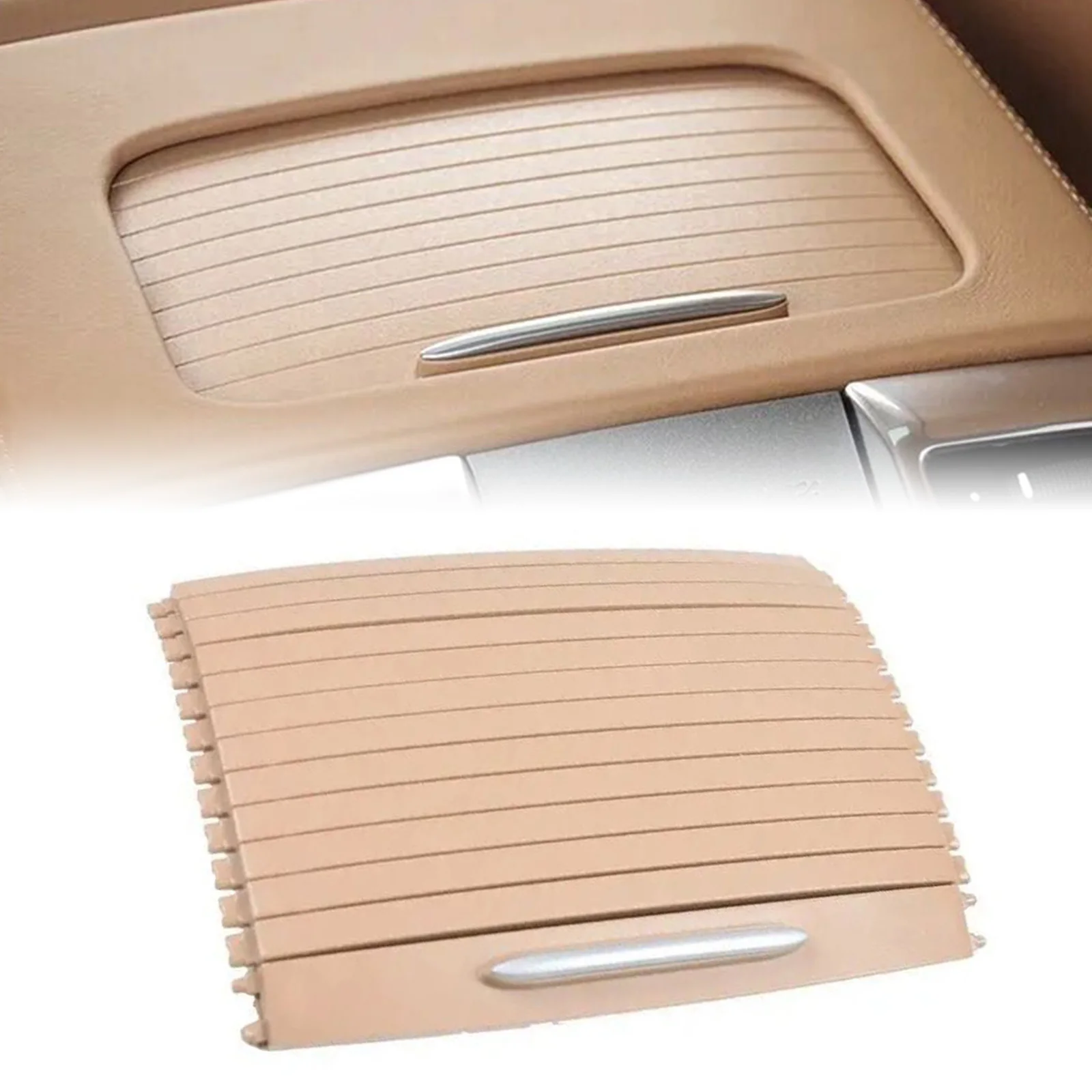 Interior Center Console Panel Water Drinks Cup Holder Roller Blind Cover For 2013-2016 Porsche Panamera 970 Executive Edition