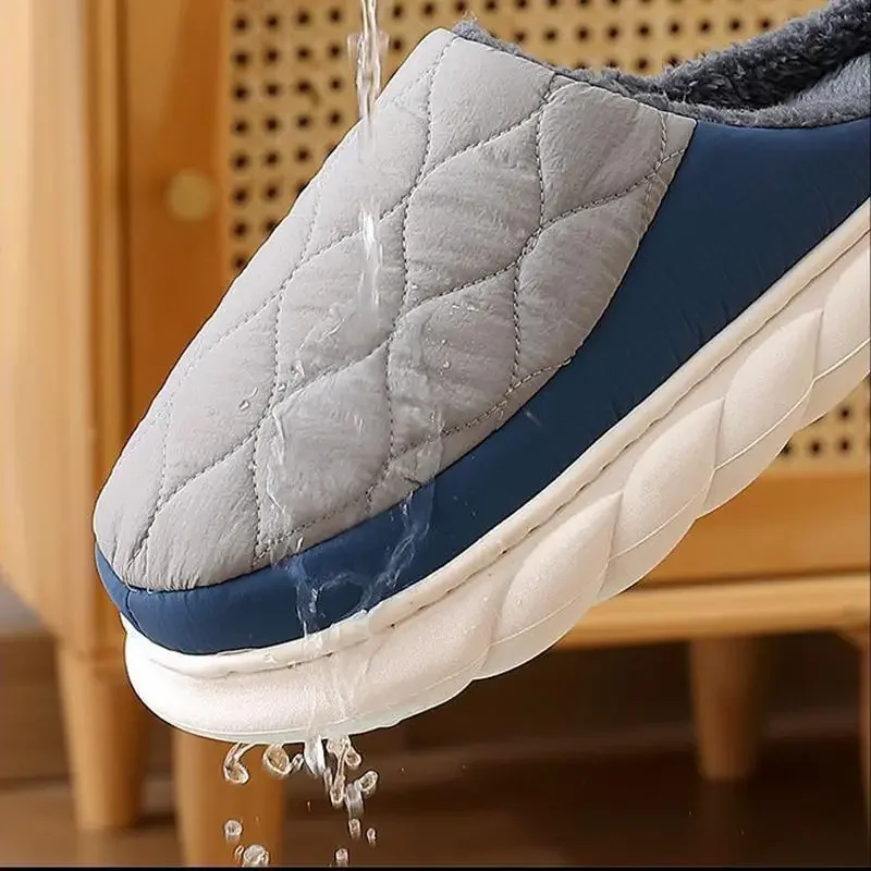 Leichte Eva-Hausschuhe mit dicker Sohle, warm, plüschig, für Herren, Winter 2026, wasserdicht, rutschfest, Hausschuhe für Paare, flauschige Slides – Detail 6