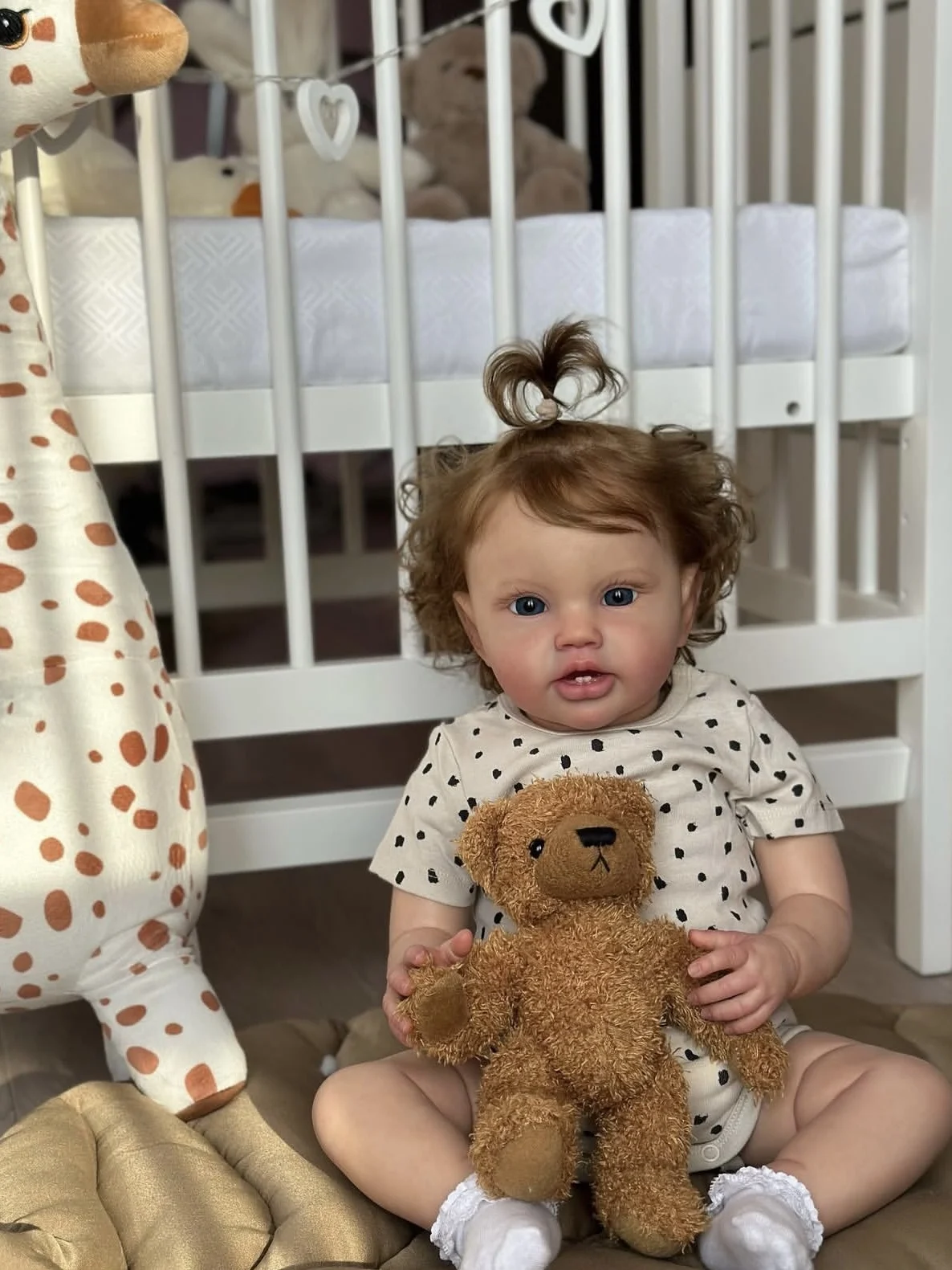 Cokela 60CM Reborn Toddler Popular Cute Girl Doll with hand-Root hair Soft Cuddle Body High Quality Doll TOYS
