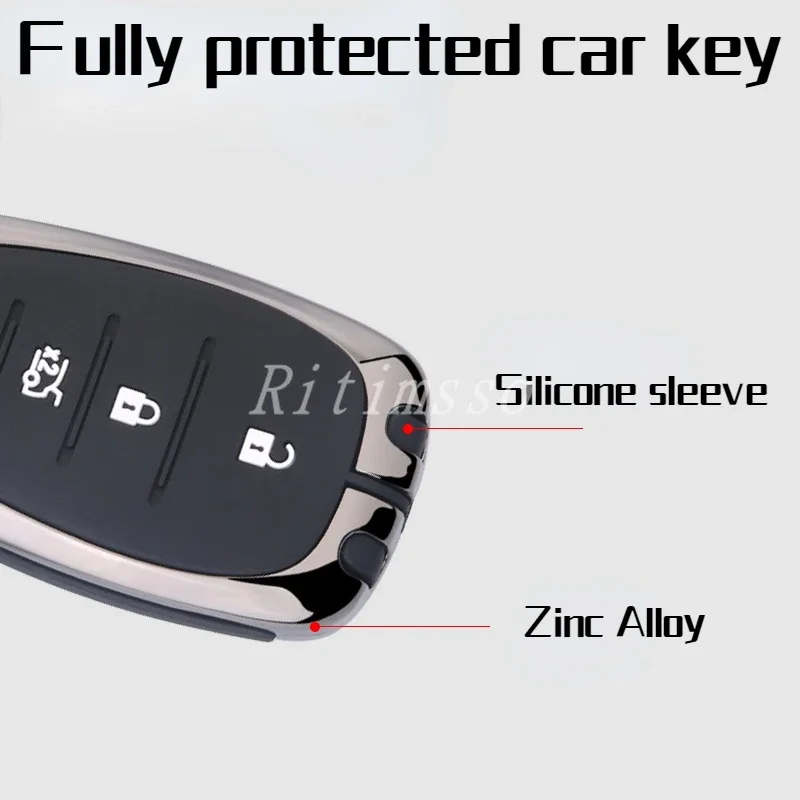 2020 Silicon Alloy car Key Cover Case for Chevrolet Malibu Equinox Cruze Camaro 2016 2017 2018 2019 Accessories