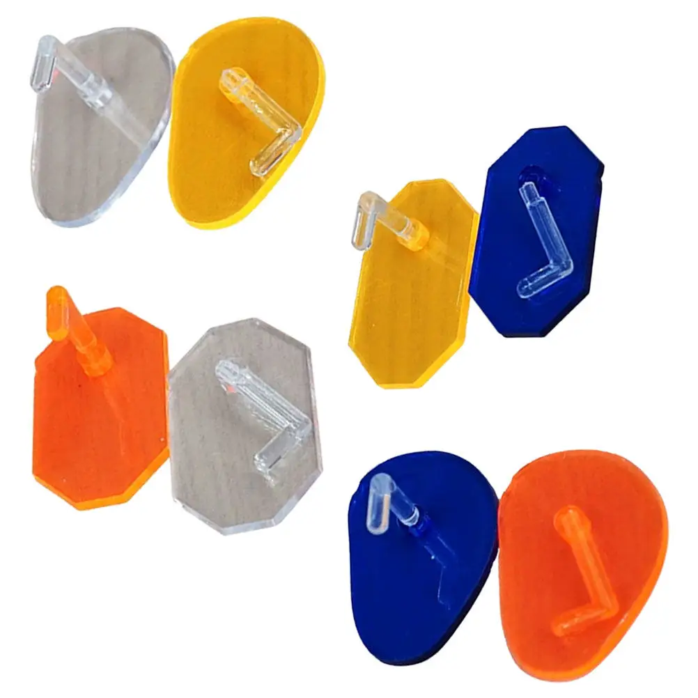 8Pcs Nail Art Practice Stand Colorful Transparent Base Stable Nail Display Holder Manicure Practice Board Stands for Display