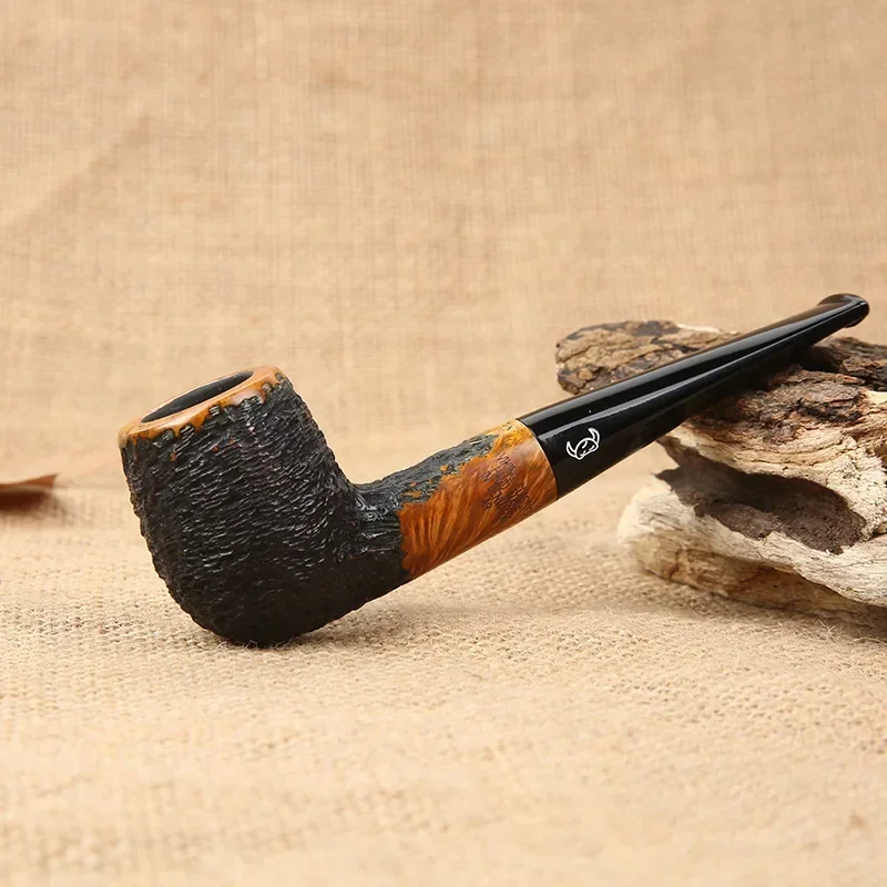 

Multi Style Handmade Nature Solid Red Wood Straight Smoking Pipe Round Wood Tobacco Wooden Pipe