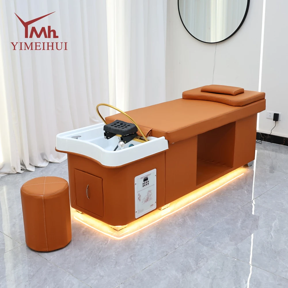 

Head Massage Salon Shampoo Bed With Hydrotherapy Device Barber Shop Head Spa Massage bojue Shampoo Bed