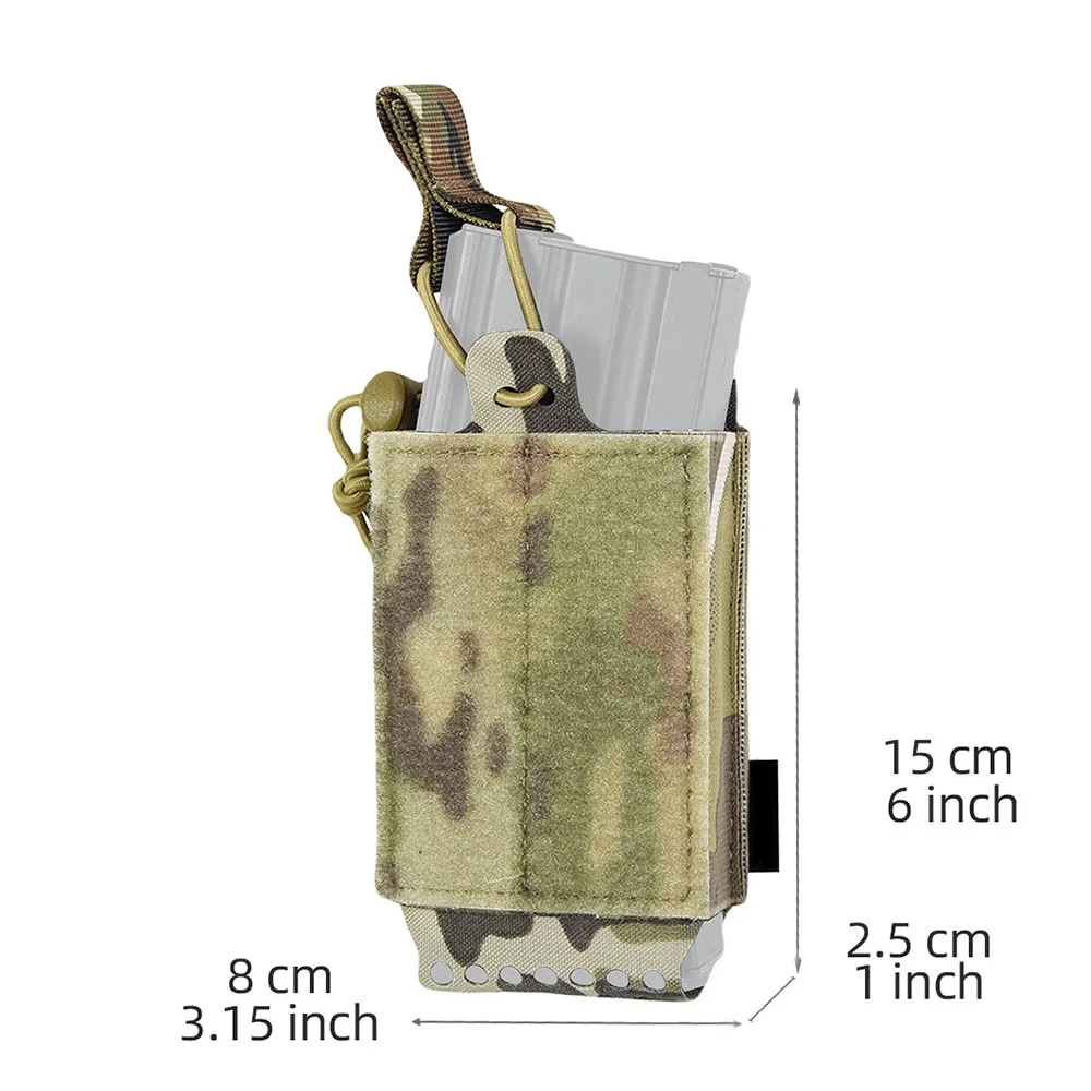 Tactical 5.56 Magazine Pouch Hunting Single Pouch Vest Loops Molle - Quick Release Magazine Pouch Insert for Battle Vest