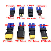 Adapter EC5 to XT60 XT90 TRX T Plug  Female / Male Connectors Plug RC Lipo Battery Control Parts DIY Connector