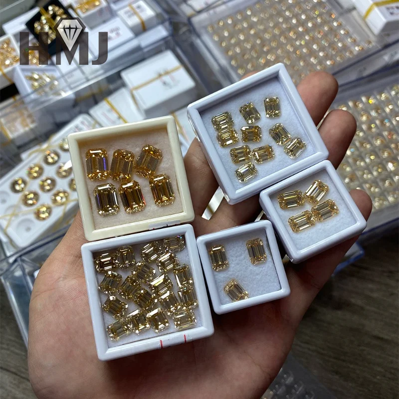 Moissanit Loser Stein Smaragdschliff 10 Karat D-Farbe VVS1 Laborgezüchtet Besteht Diamanttester-Test Fortgeschrittene Schmuckherstellungsmaterialien Großhandel – Detail 30