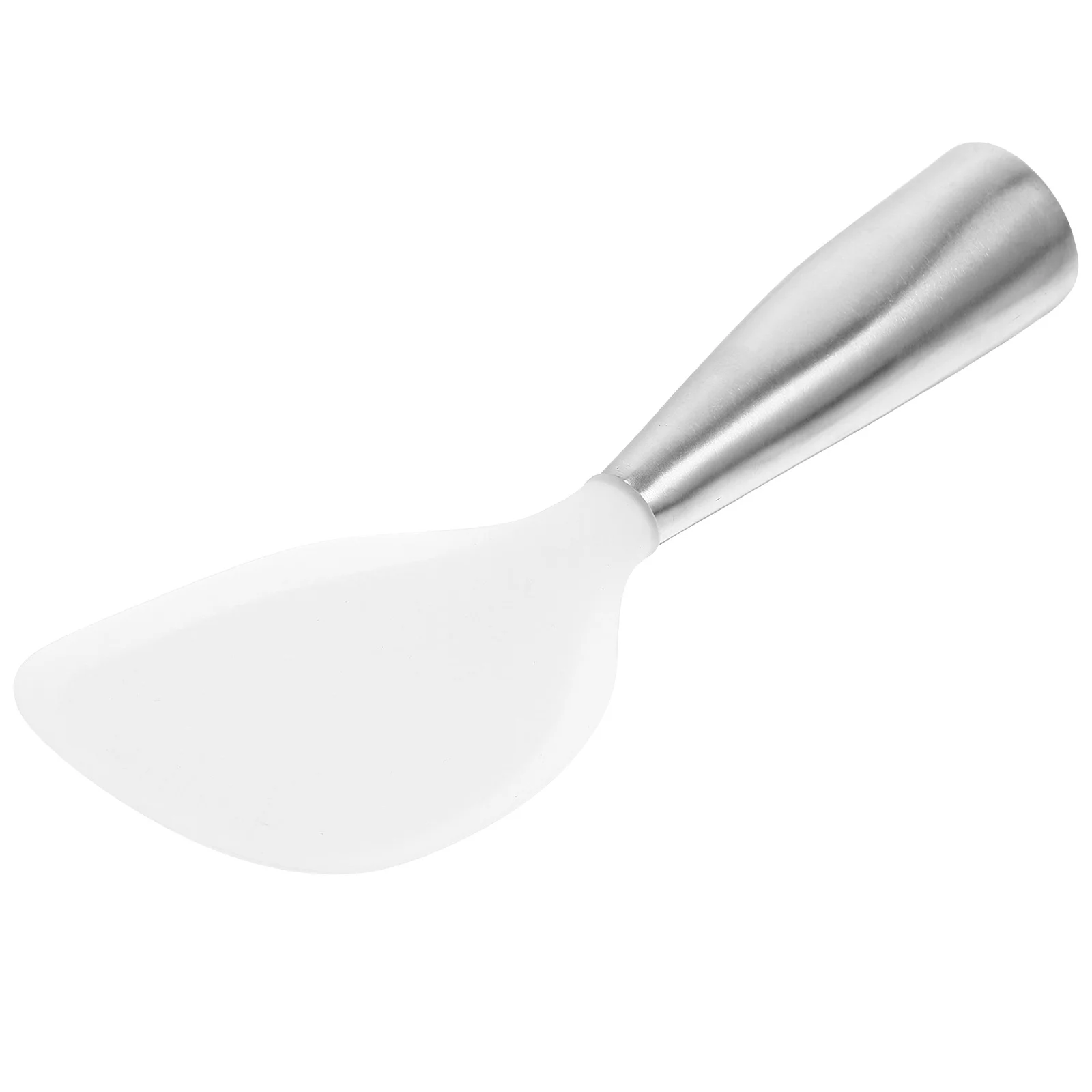 

Stainless Steel Metal Handle Rice Spoon Silicone Nonstick Rice Paddle for Kitchen Household Table Spoons Table Spoon