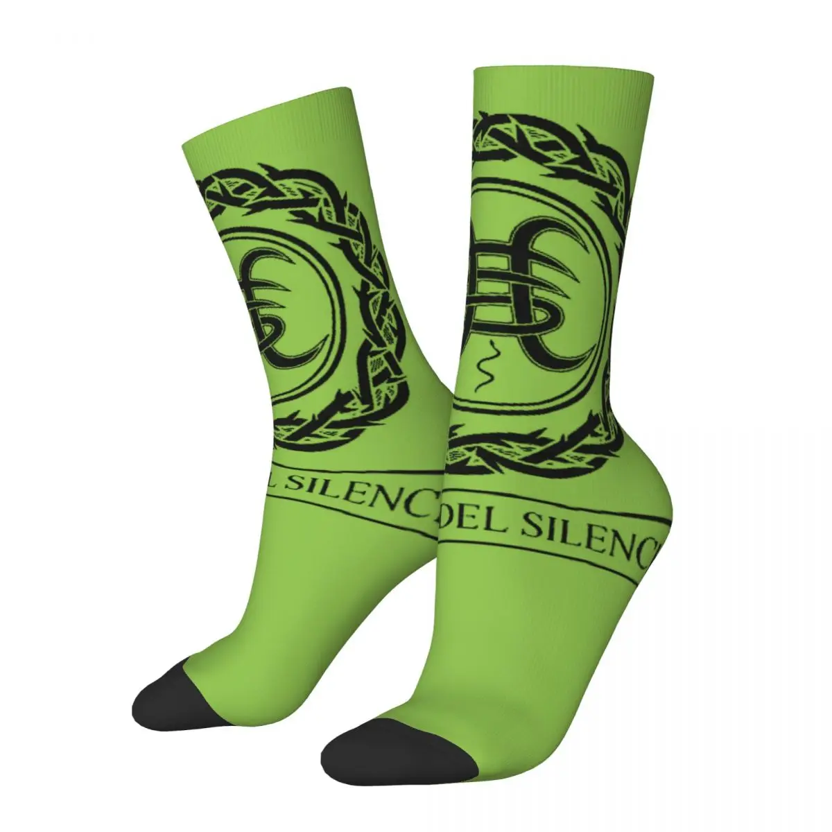 HEROES DEL SILENCIO Men Women Happy Socks Windproof Novelty Spring Summer Autumn Winter Stockings Gift