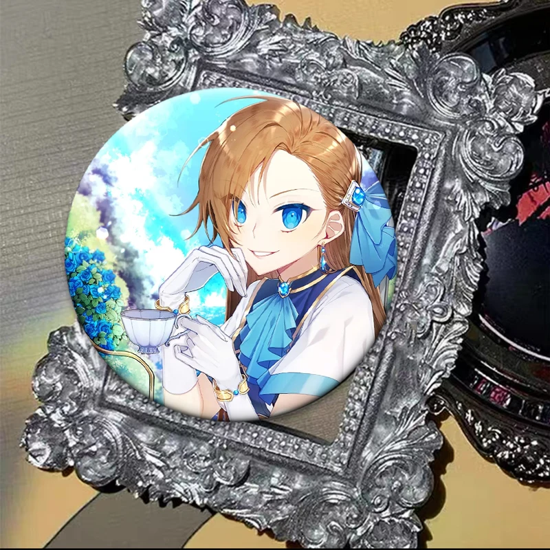 My Next Life As A Villainess Ll Routes Lead To Doom! Pin Cute Anime Figure Brooches Round Cartoon Badge Backpack Accessorie Gift view 3