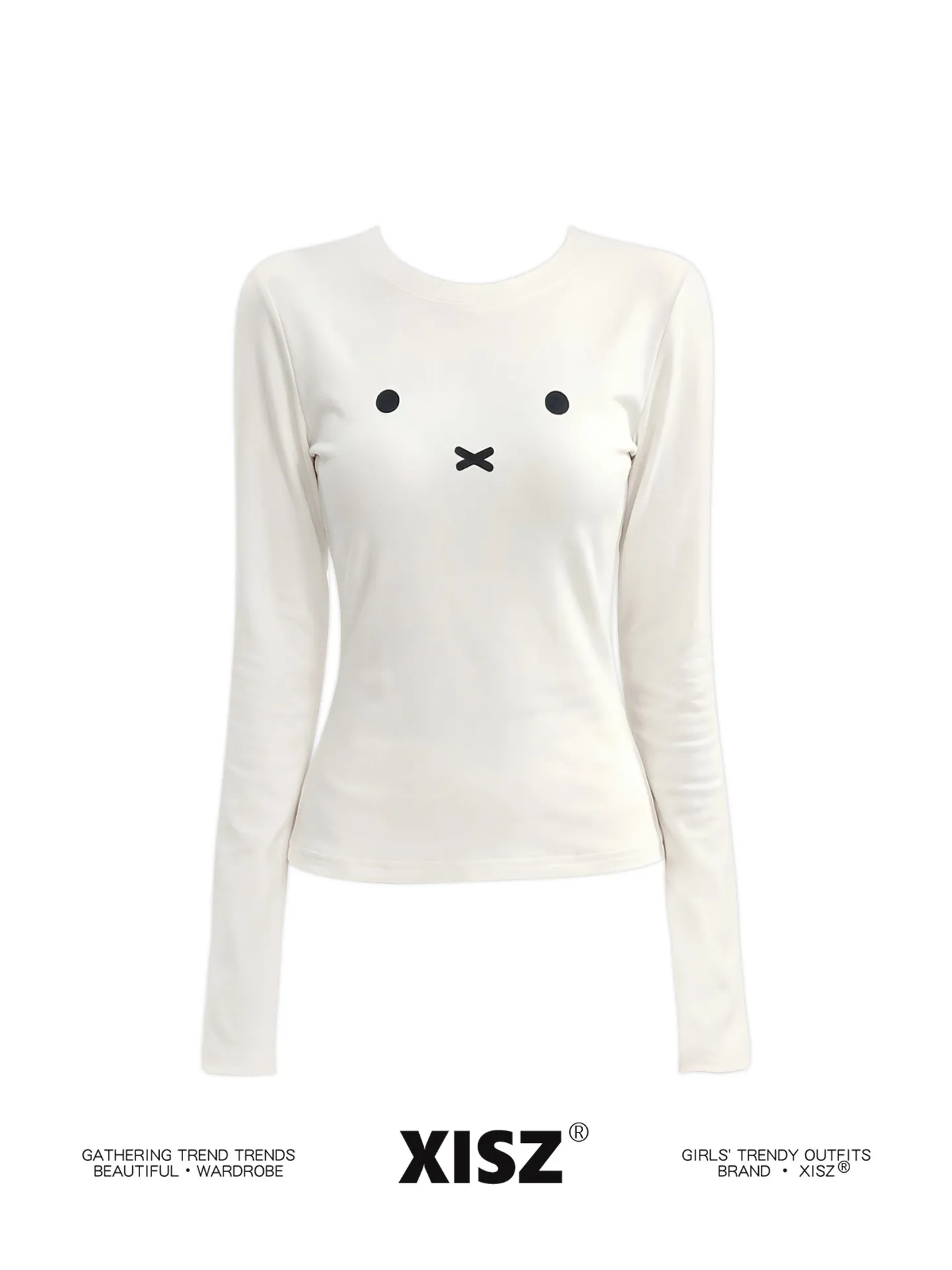 Women White GothicT-shirt Harajuku Y2k Tee Top 90s Vintage Long Sleeve T-shirts Emo 2000s Clothes 2026 Spring
