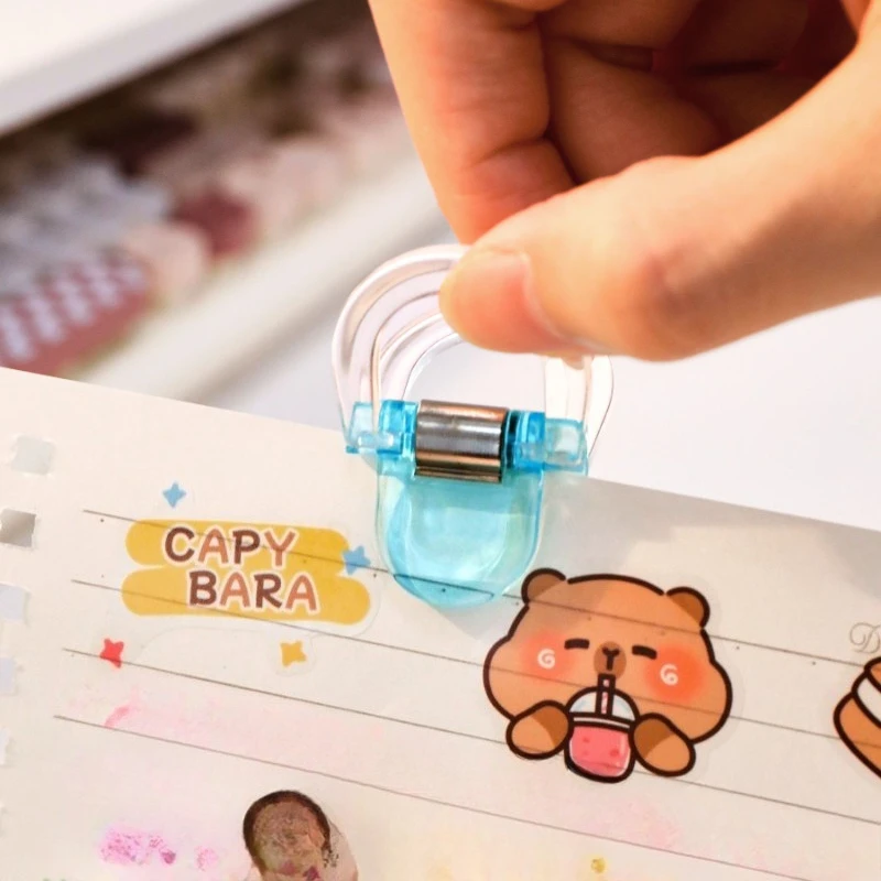 

10-Pack of Colorful Transparent Folders with Random Colors, Simple Long-Tail Folders, Cute Memo Clips, Test Paper and Document Storage Clips, Universal Clips