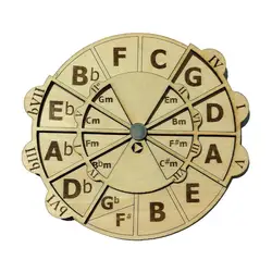 Wooden Melody Tool Circle Of Fifths Wheel Round Music Enlightenment Toys Chord Wheel For Musicians Musical Instruments Dropship