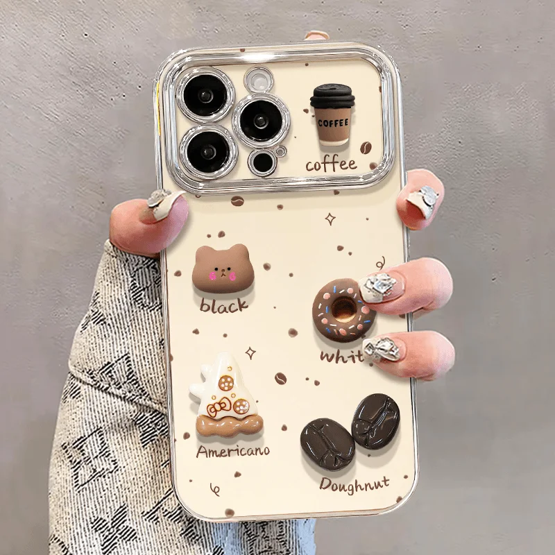 Bear doll iphone13 for iphone15plus case iphone14promax all-inclusive iPhone11 Soft case iphone12