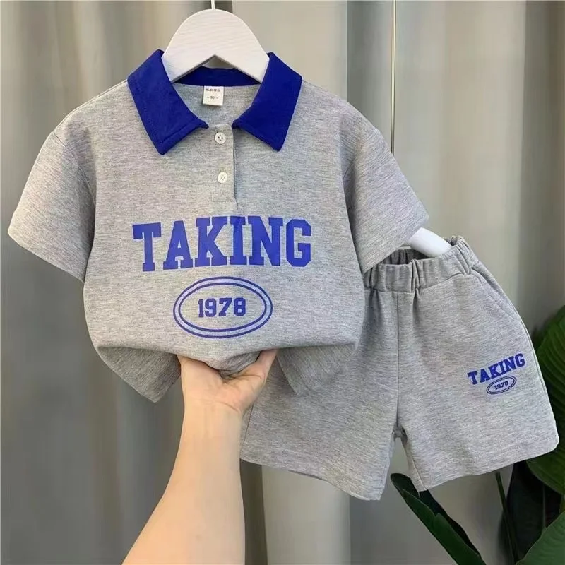 Baby Boy Clothes Set Summer Hoodies T-shirts and Shorts Suit Children Girls Top Bottom 2 Pcs Outfits Tracksuit Kids Outfits