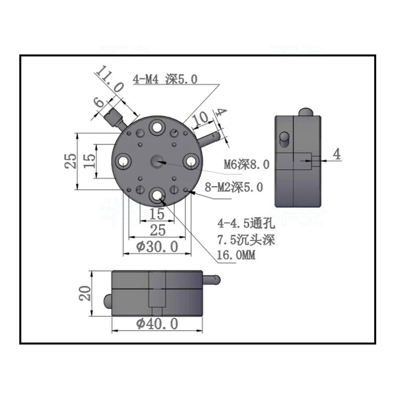 High-precision manual 360 rotary platform REG25/40/60 Temisi MI model rotary fine-tuning displacement slide