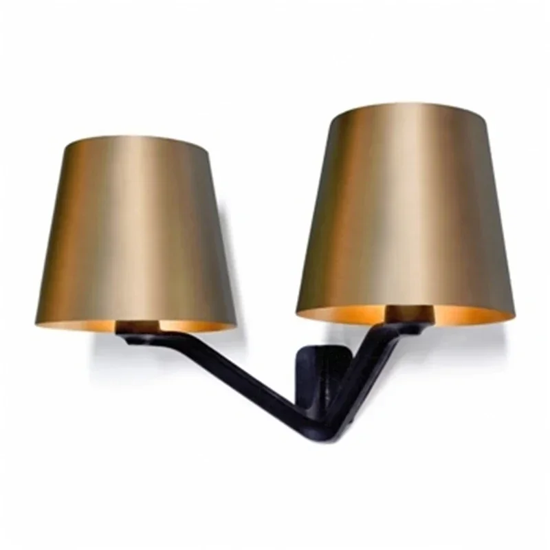 

Luxury Nordic Gold Lampshade Iron Modern Designer Wall Lamp Bathroom Wall Lights Fixtures For Home Living Room Mirror WLL-309