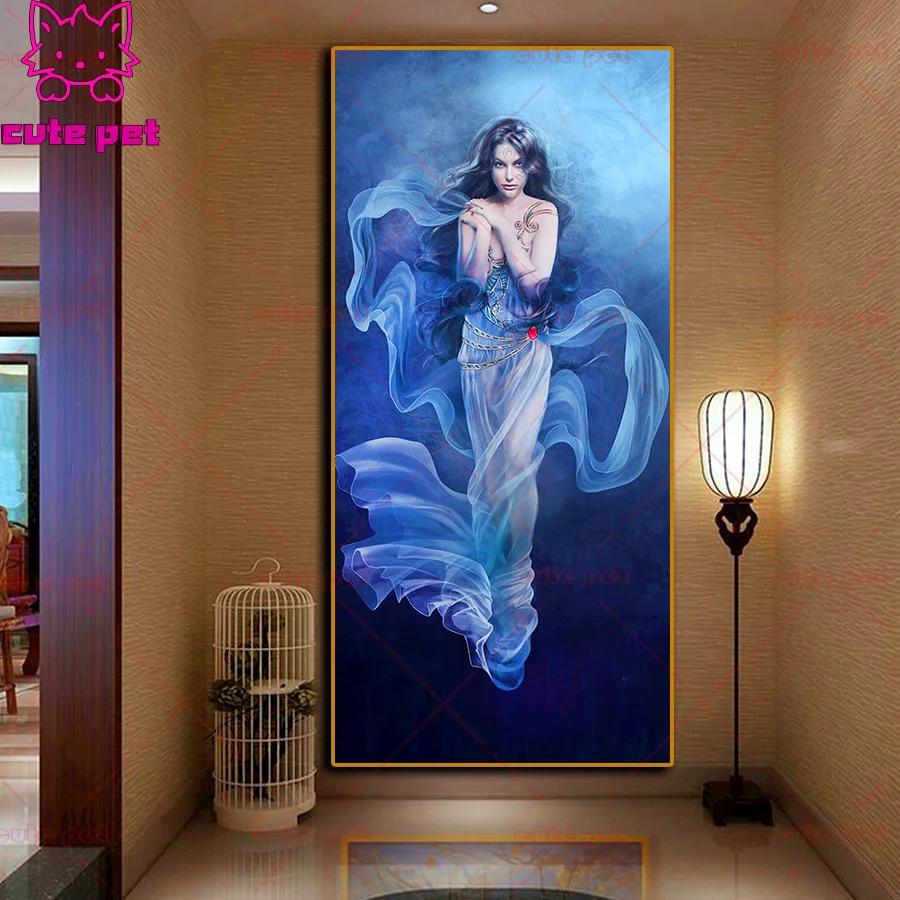 

DIY Diamond Embroidery"Fantasy goddess" Full Square Diamond Painting Cross Stitch round Drill Mosaic diamond picture Decor large