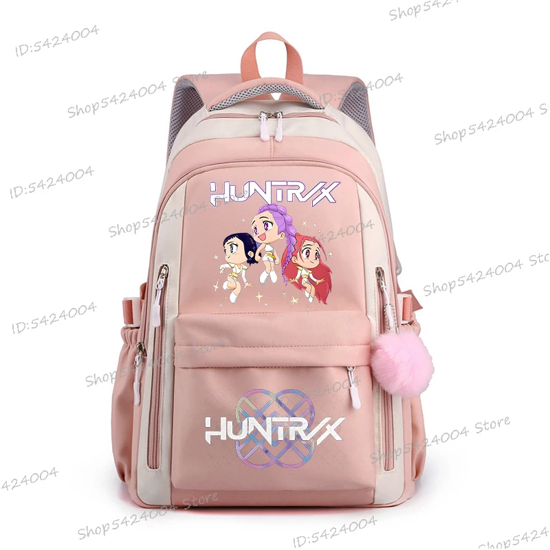 KPop Demon Hunters Nylon Anime Backpack Harajuku Fashion Korean Style Rumi Boys Girls Outdoors Schoolbag Y2K Comic Bookbag 2025