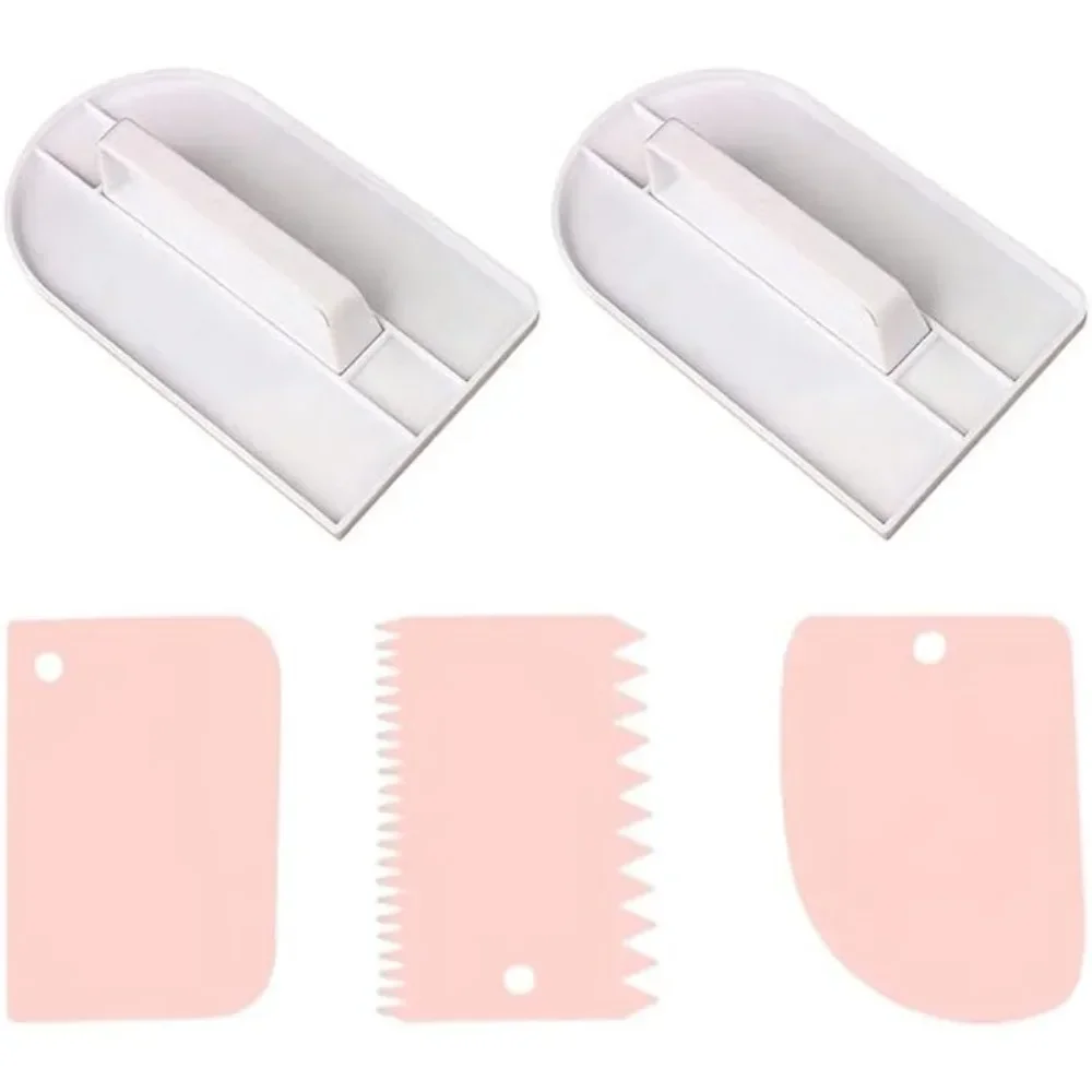 5 Piece Set Cake Fondant Smoothing and Polishing Tools for Professional Icing Finish