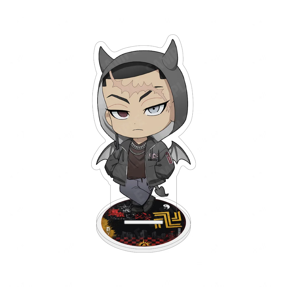 Acrylic Tokyo Revengers Stand Anime 10CM Chibi Demon Keychain Cute Chifuyu Ran Haitani  Desk Ornament Gift Hoodie Style