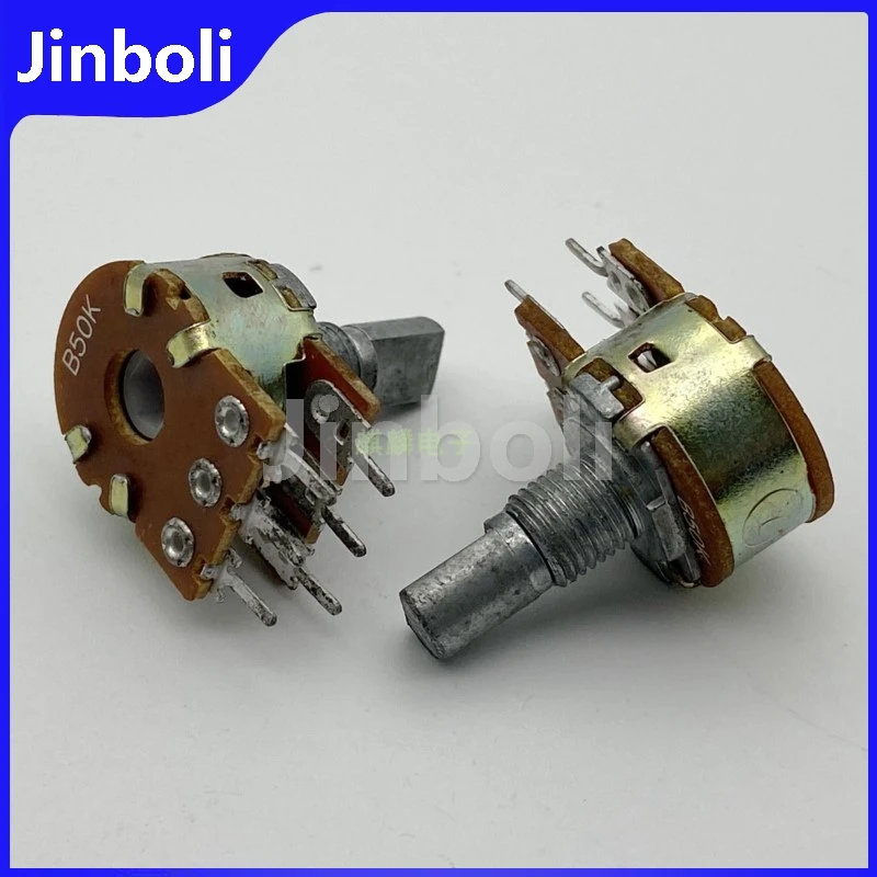 2PCS 16 Type Double Potentiometer B50K Double Row sixPins Amplifier Audio Amplifier Preamplifier