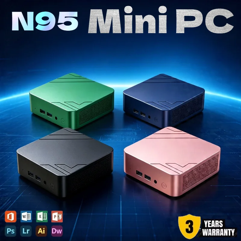 Intel Core N95 Mini Pocket PC 16GB RAM High Capacity 1TB/2TB SSD WiFi6 BT5.2 4K Ultra HD Gaming Computer