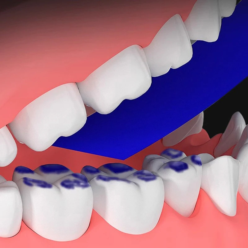 Tiras de papel articuladas dentales, papel para morder de doble cara, cuidado de los dientes bucales, herramientas de Material blanqueador para dentista