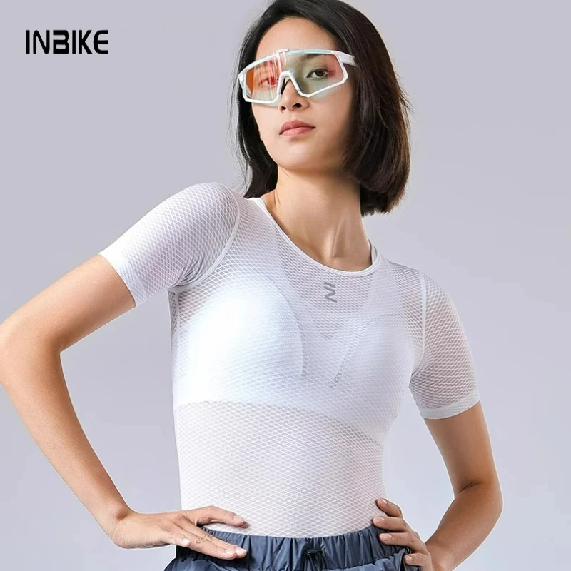 

INBIKE Women's Short Sleeve Cycling Shirt Soft Comfortable UV Protection Lightweight Breathable Sportswear For Bicycling