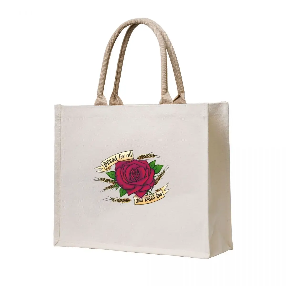 

Bread and Roses Tote Bag tote bag woman Canvas personalized tote bags cloth bags