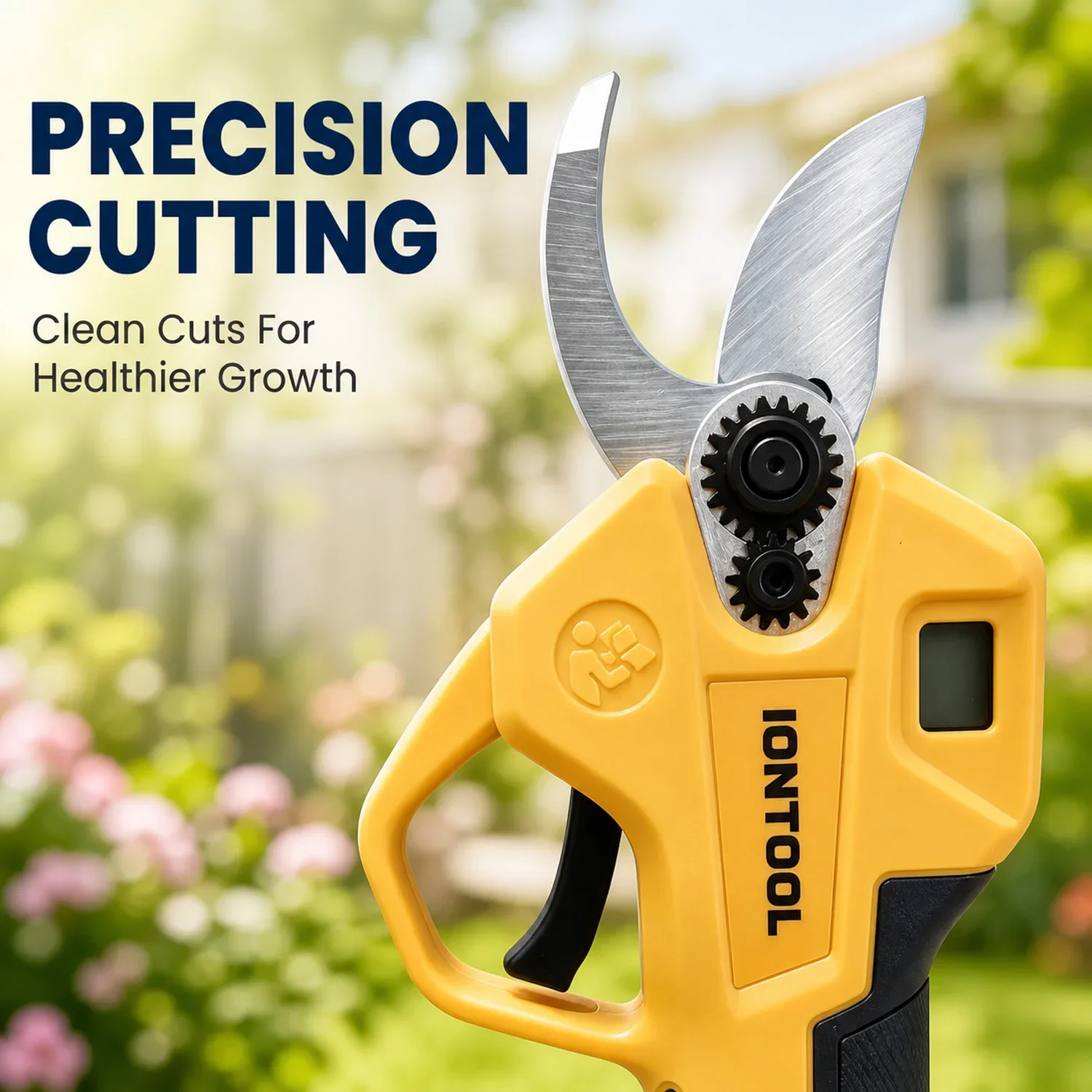 IONTOOL 220W Yellow Cordless Scissors 3.0CM For Garden Branch Trimming Shrub Shaping and Deadwood Cutting Electric Shear
