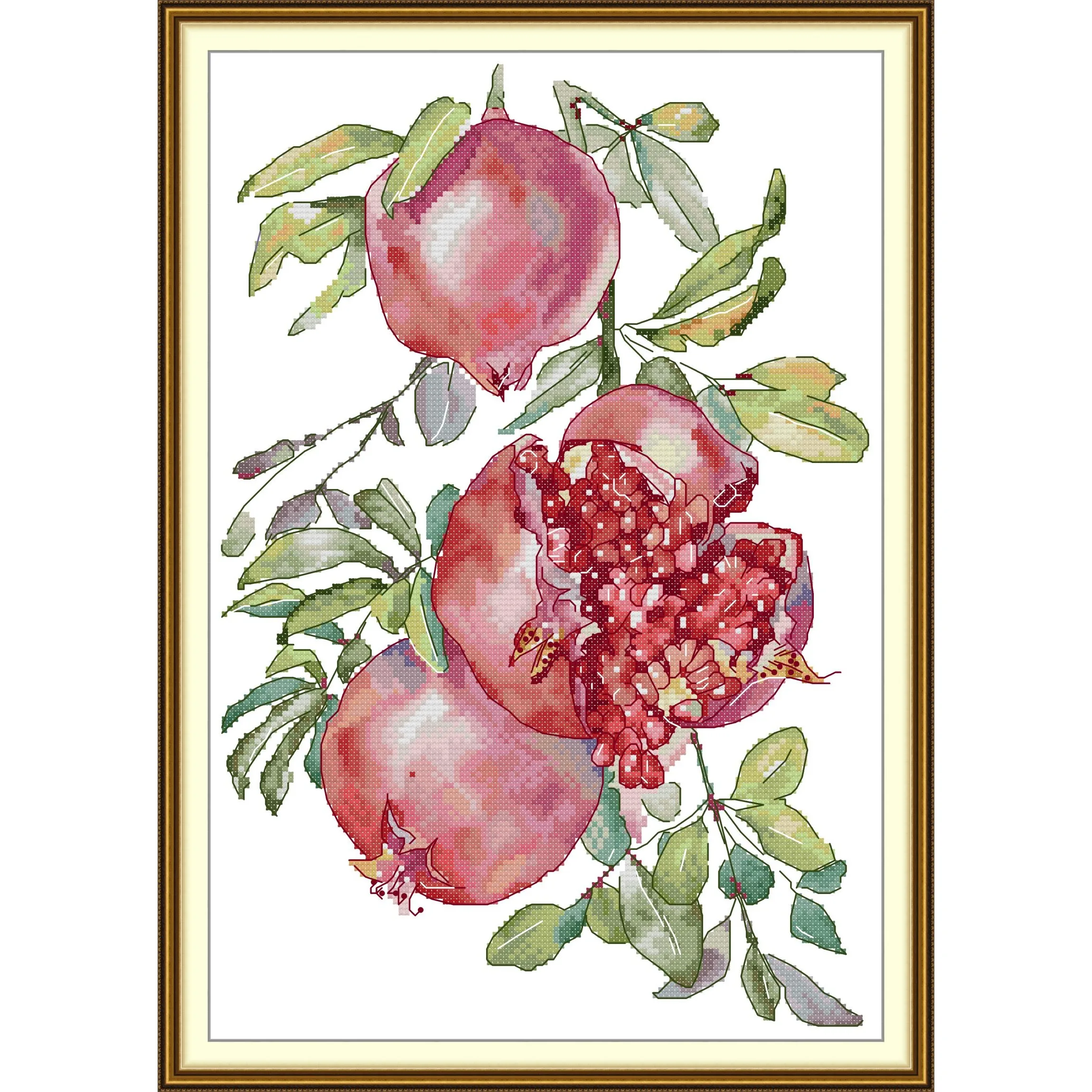 

Акварель красный гранат набор для вышивки крестом Aida 14ct 11ct графический принт холст вышивки крестиком рукоделие вышивка DIY ручная работа