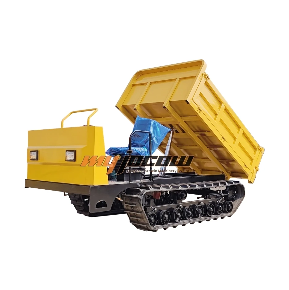 Mini 0.8 Ton Crawler China Tracked Dumper With Crane