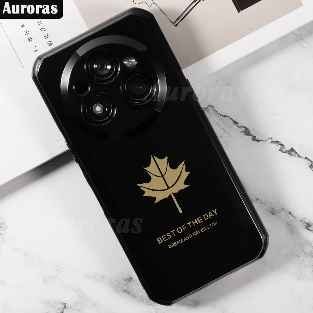 Auroras For Oukitel WP35 Cover Luxury Maple Leaf Silicone TPU Soft Case For Oukitel WP35 Cover Funda Capa