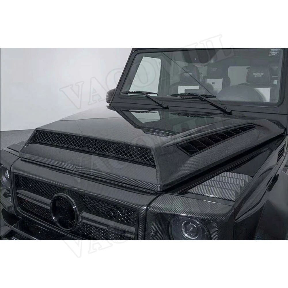 Carbon Fiber Front Engine Hood Vent Cover for Mercedes Benz G-CLASS W463 G500 G550 G55 G63 AMG 04- 17 Car Bonnet Cap Car Styling