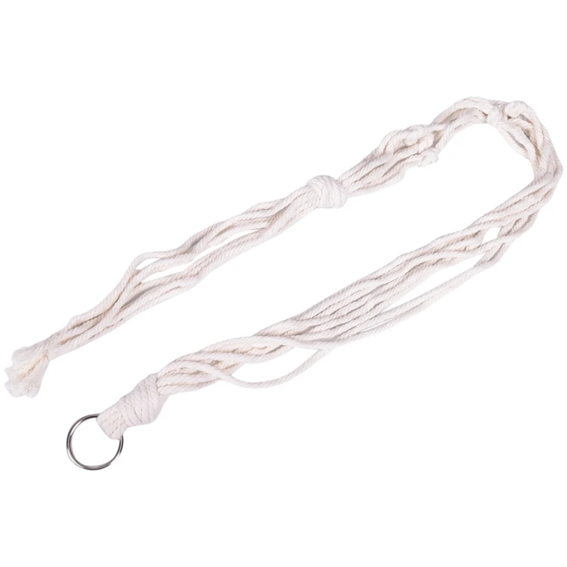 마크라메 식물 행어 세트, 행잉 화분, 실내 야외 화분용 수제 코튼 로프, 화분 미포함, 4 개