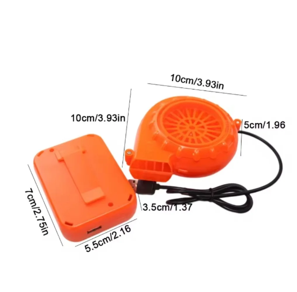 

Electric Mini Fan Air Blower Low Noise Blower For Inflatable Toy Costume for Doll Battery Powered Case USB Air Blower Pump