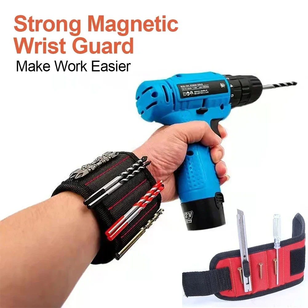 Magnetic Wristband for Holding Screws Nails Drilling Bits Wrist Tool Holder Belts with Strong Magnets Cool Gadgets for Men