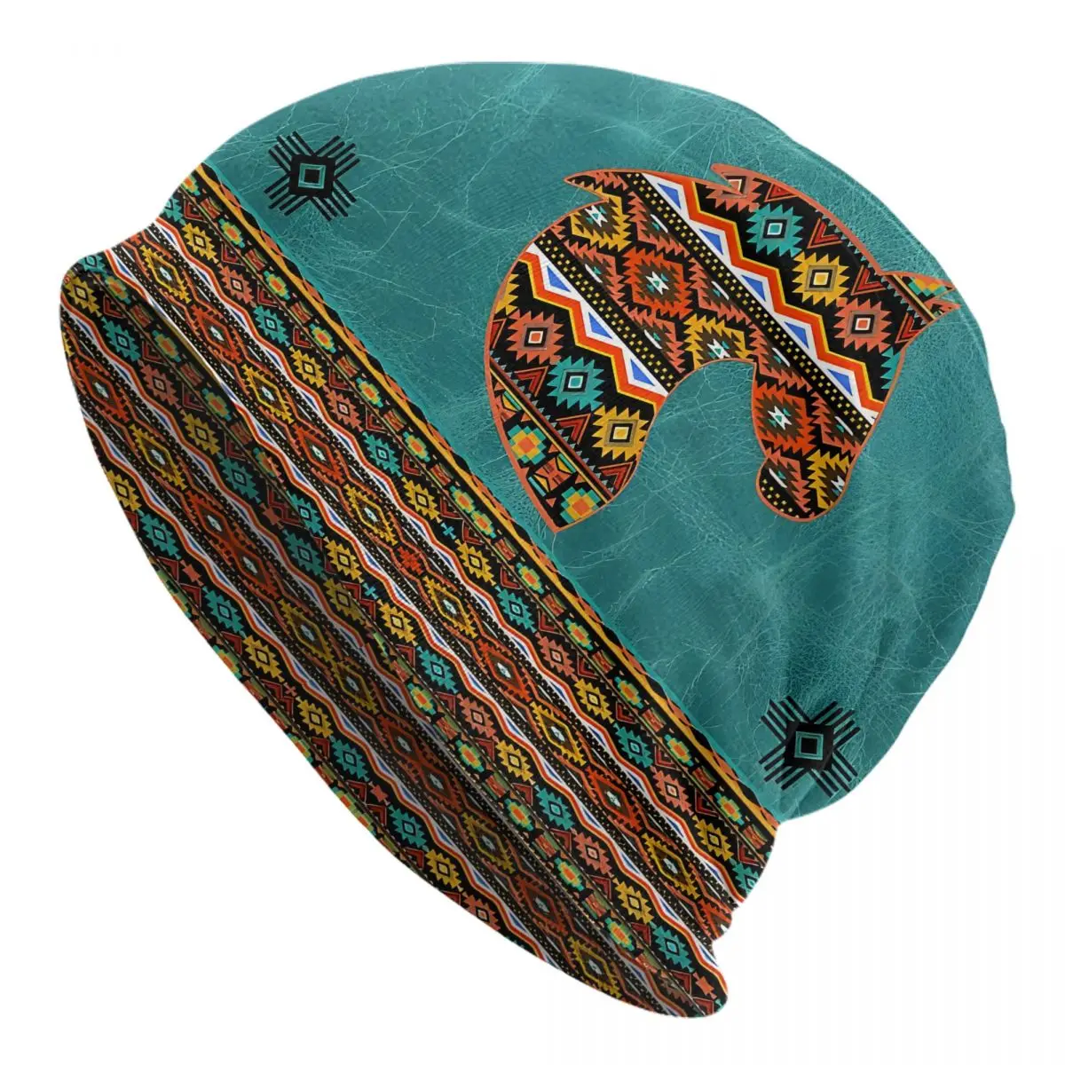 

Красочные конские бюсты с этническим узором Skullies, шапочки, уличные шапки для мужчин, лыжные шапки, шапки с капюшоном