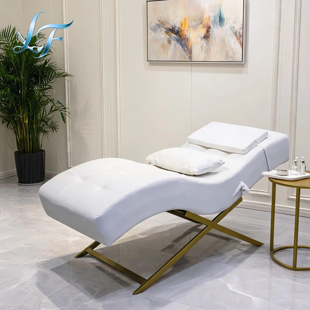 Luxury Arc Shape Eyelash Extension Massage Bed For Professional Beauty Salon Durable Practical Cosmetic Furnish