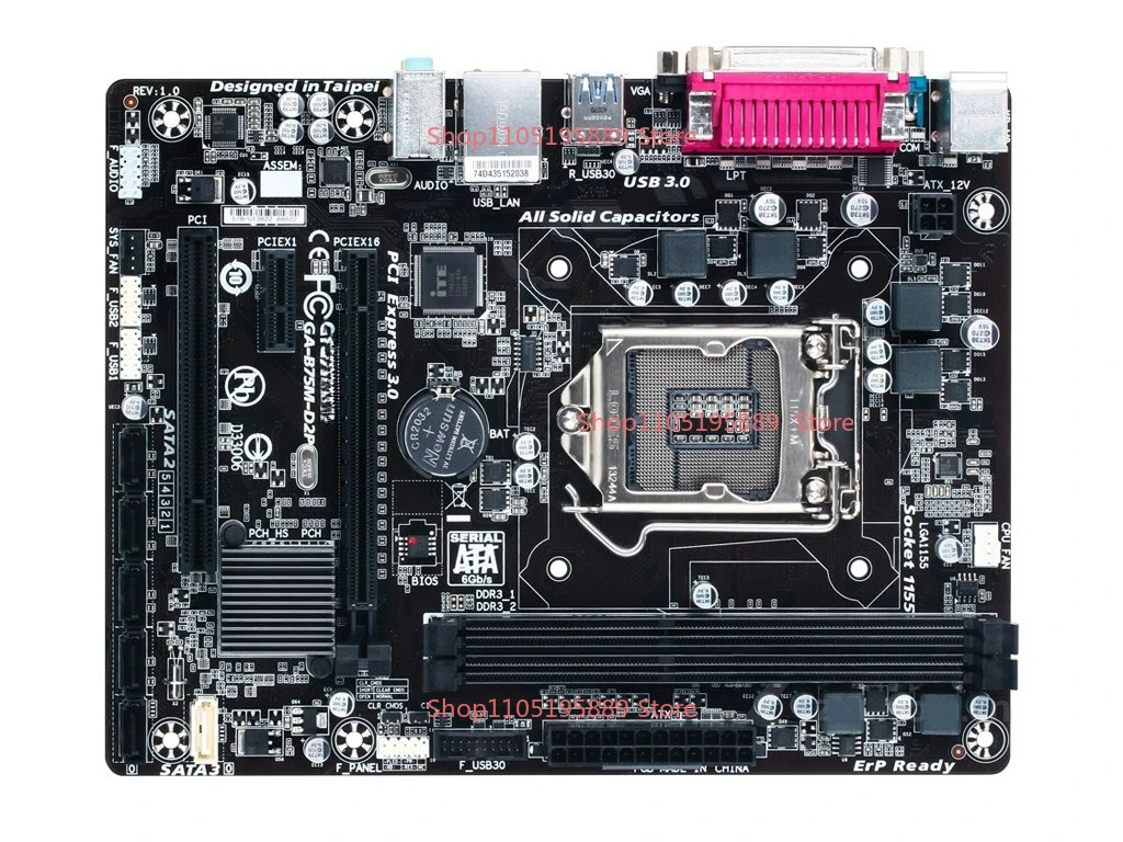 

Основная плата Gigabyte GA-B75M-D2P B75, 1155 контактов, LPT COM PCI