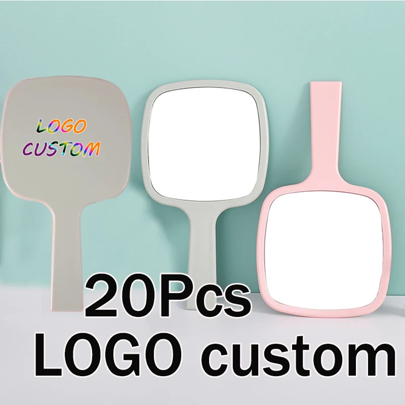 Adorable Hand Held Mirror With Handle For Makeup Hair Styling 20Pcs Custom Logo Hand Mirror Easy Storage