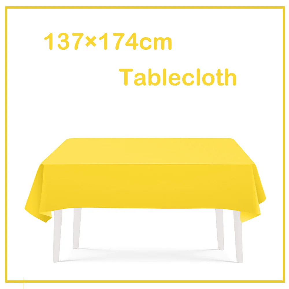 Einfarbige rechteckige Tischdecke, blau, rosa, weiß, rot, gelb, grün, schwarz, lila, Tischdecke, Geburtstagsfeier, Hochzeitsdekoration – Detail 5