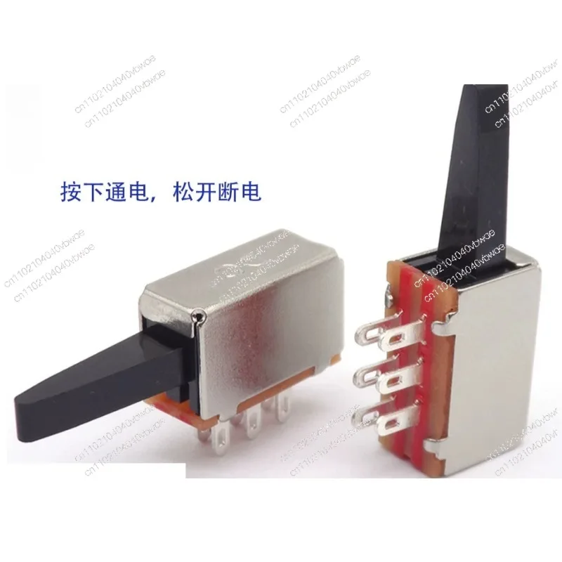 10PCS Push Switch PS-22I48 Unlocked 6P Hole Foot Reset Switch Walkie-talkie Press