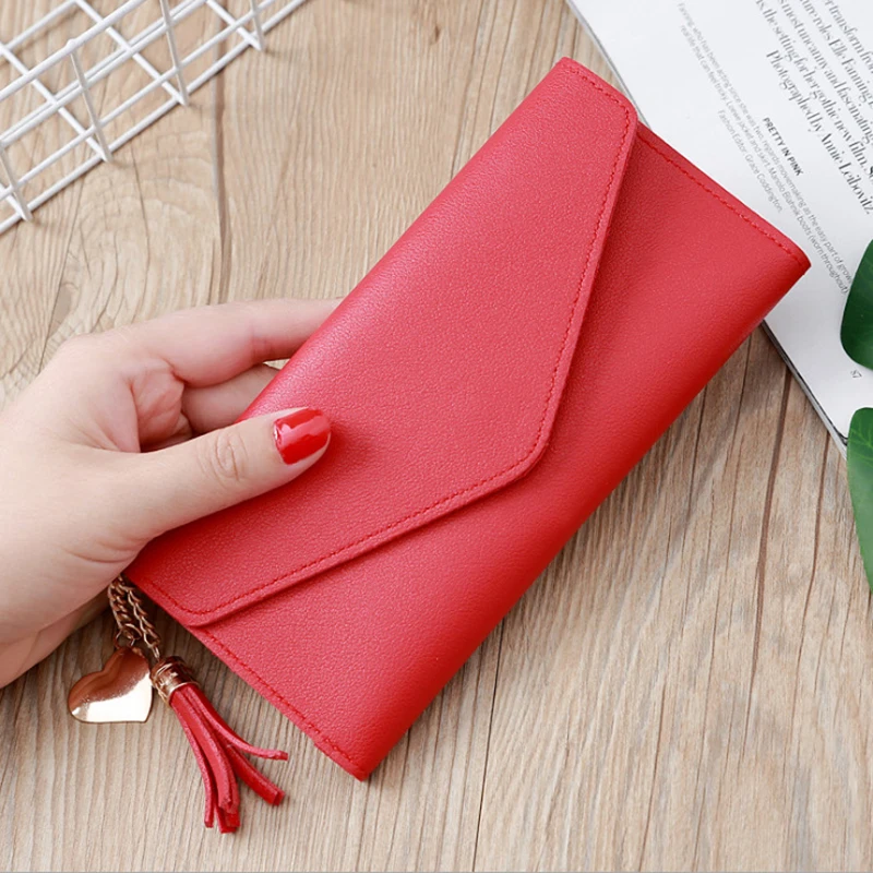 Women Clutch Cards Holder PU Leather Moneybag Fashion Wallets Zipper Coin Purse Lady Long Purses Handbags Billfold Wallet